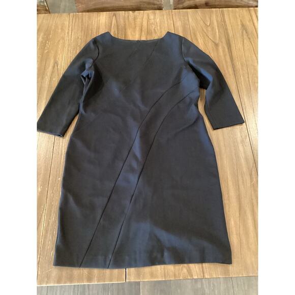 Doncaster Black Mini Shift Dress 3/4 Sleeve Formal Business Office Classic 14 - Picture 1 of 16